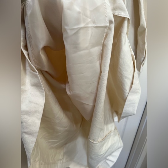 Made in Korea Cotton corduroy like Like Open Tie Back A‎ Line Dress. Size Small - Picture 13 of 13